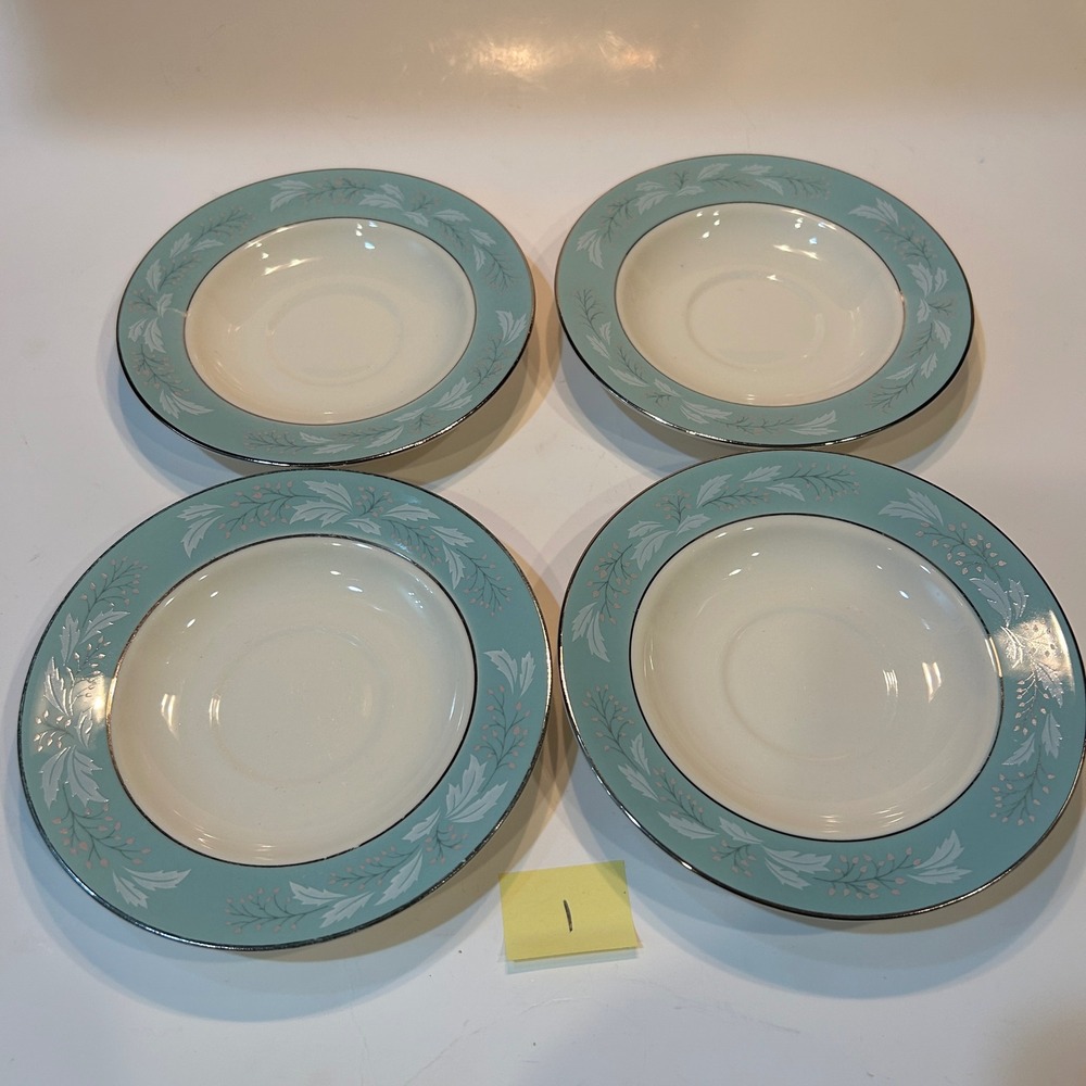 '50s Homer Laughlin Cavalier Eggshell Bread Butter Plates 6.5" Set Of 4